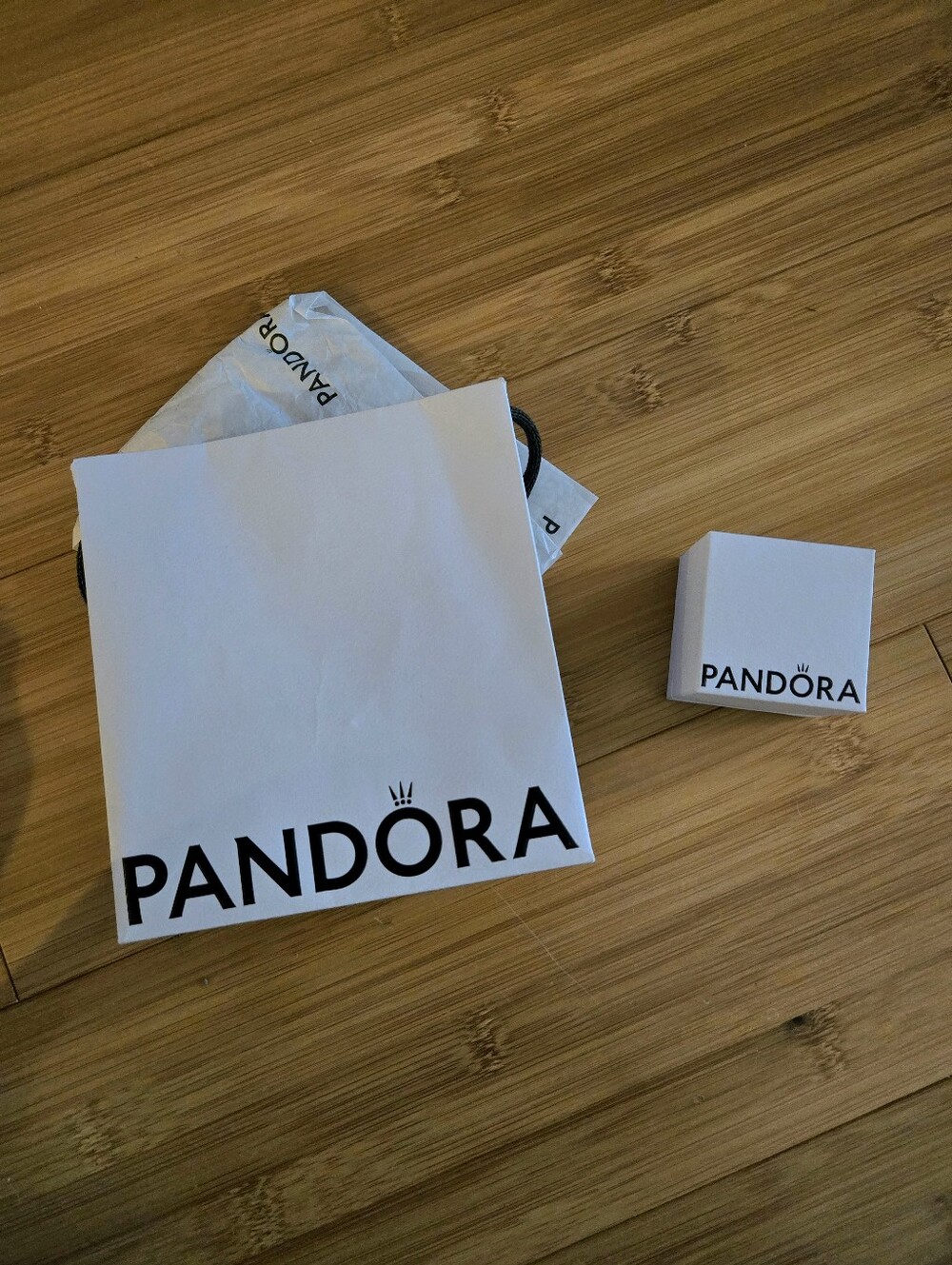 Pandora White Gift Bag and White Gift Box